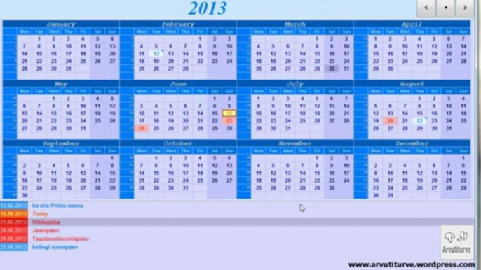 Free year calendar to desktop - Ultimate Calendar (Part 1)