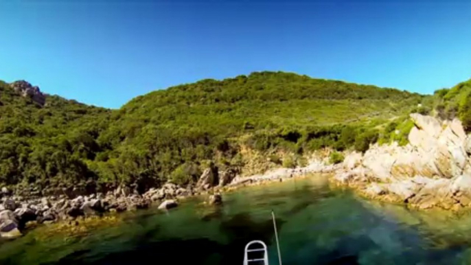 Propriano Timelapse Boat trip Ballade en bateau en Corse du sud en Mer dans le Golf du Valinco