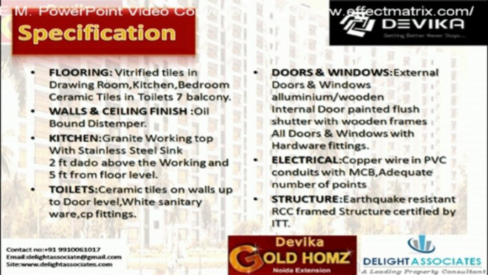 Devika Gold Homz Noida Extension - 2/3/4 BHK Apartment for Booking call @ 9910061017