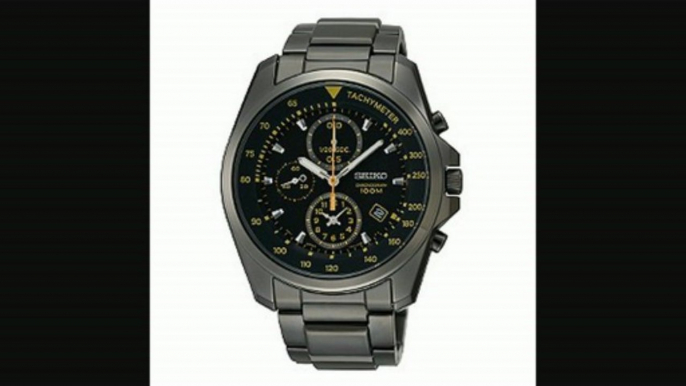 Seiko Men&aposs Chronograph Black Ion Plated Bracelet Watch Review