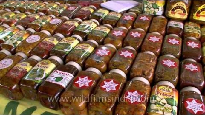 Various varieties of mango pickles at Mango Festival