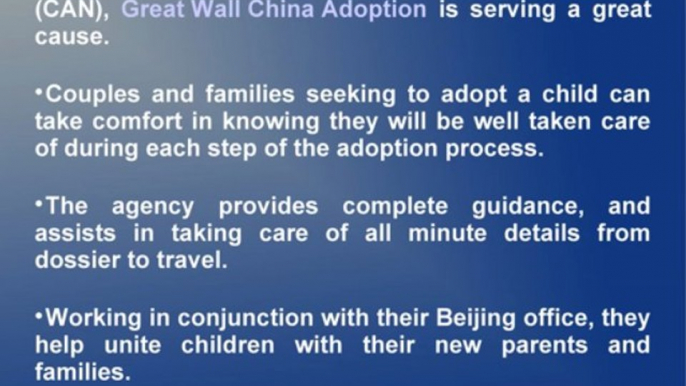 Great Wall China Adoption Reviews, Great Wall China Adoption