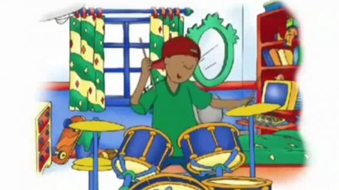 Caillou en español  - Caillou toca la bateria - Dibujos Infantiles-caillou en español