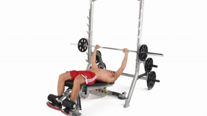 Barbell Bench Press (Decline Overhand Grip)