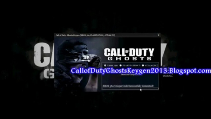 Call of Duty Ghosts Code_Key Generator [HACK] For XBOX 360, PLAYSTATION 3, and STEAM PC