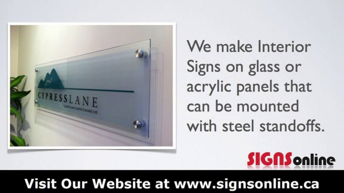 interior signs vancouver ~ (604) 833-8952 ~ interior signs vancouver