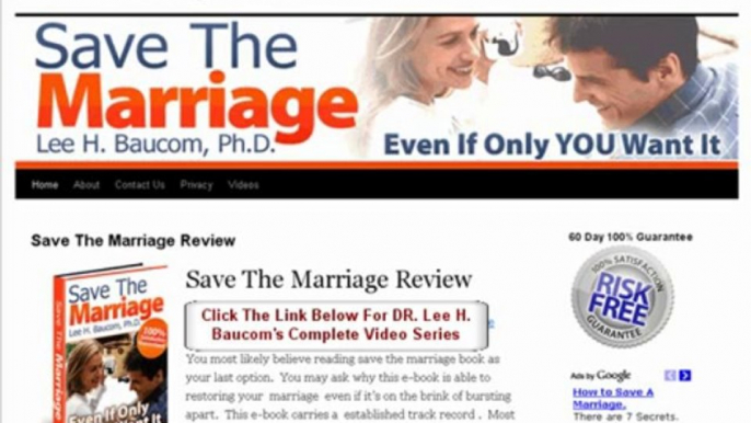 How To Save Your Marriage - Save The Marriage - Save My Marriage Today