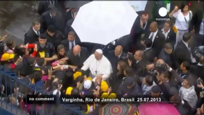 Pope Francis visits favelas in Rio de Janeiro - no comment