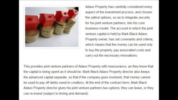 Mark Black Adavo Property joint ventures