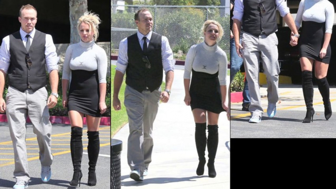 "Britney Spears Wears Too Short Dress To Church - Britney Spears Wardrobe Malfunction At Church "