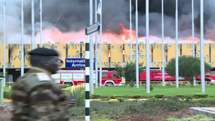 Huge fire closes Nairobi international airport