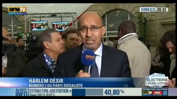 Réaction de Harlem désir  - Législatives 2012