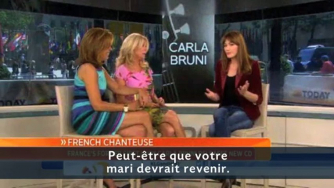 Carla Bruni défend François Hollande à la télé américaine