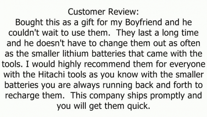 Hitachi EBM1830-2 (2) 18V 3.0 Ah HXP Lithium-Ion Batteries Review