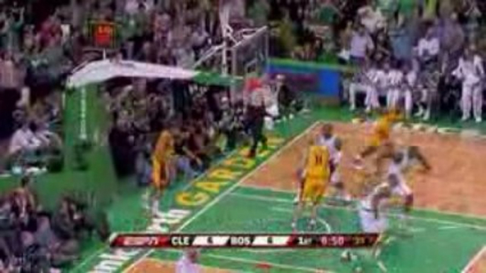 NBA Rajon Rondo picks off LeBron's pass and takes it in for