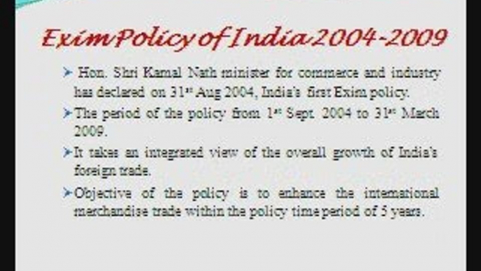 Indian Exim Policy - India Export Import Policy - Cybex Exim