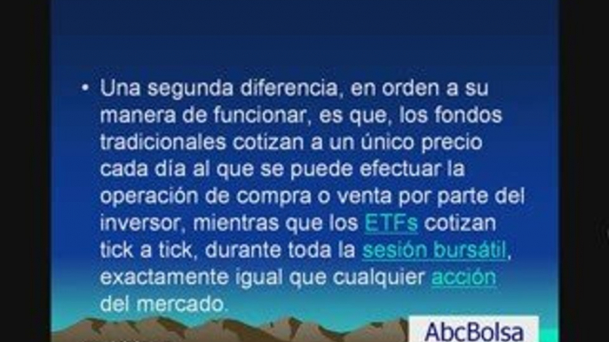 UN PRODUCTO CON FUTURO LOS EXCHANGE TRADED FUNDS Ó ETFS