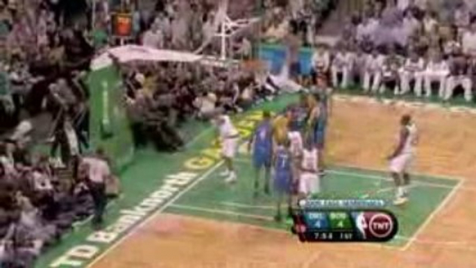 Nba dwight Howard big block on Ray Allen 04/05/2009 game 1