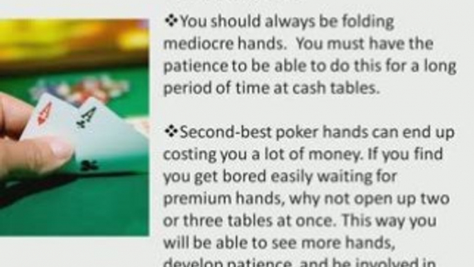 Poker Cash Game Strategy - Win Playing Texas Hold'em