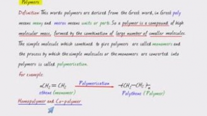 CBSE (Chemistry): Polymers - Classification of Polymers (htt