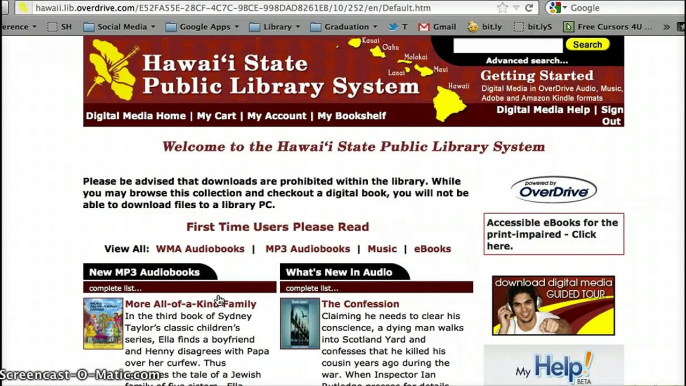 How to Borrow an eBook from the Hawaii State Public Library
