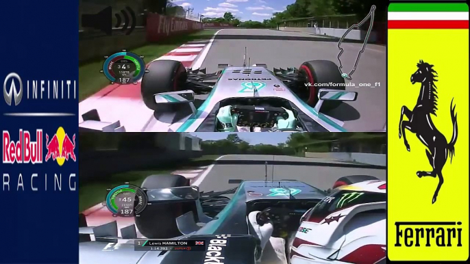 F1 2014 vs F1 2015 Canadian GP Onboard Pole Lap Comparasion Rosberg vs Hamilton