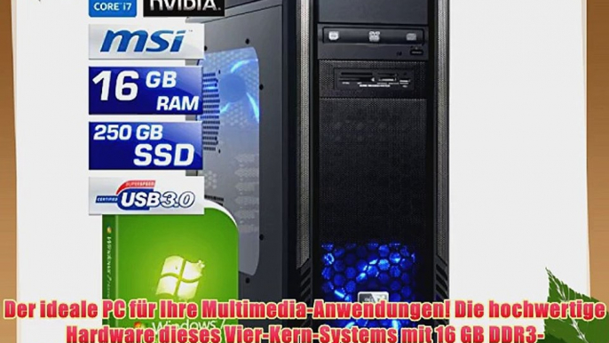 CSL Speed H4730 inkl. Windows 7 - Intel Core i7-4790K 4x 4000MHz 16GB RAM 250GB SSD 1000GB