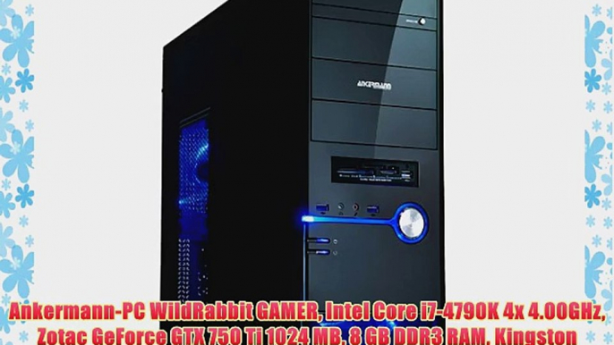 Ankermann-PC WildRabbit GAMER Intel Core i7-4790K 4x 4.00GHz Zotac GeForce GTX 750 Ti 1024