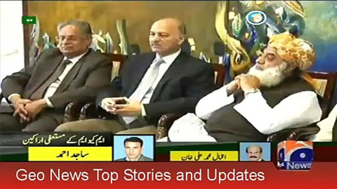 Geo News Headlines 14 August 2015_ MQM Resignation Issue Latest Update Report