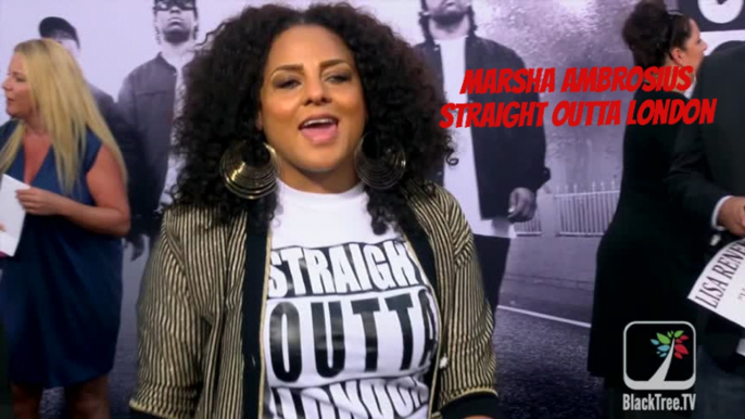 Marsha Ambrosius on the Compton Album, Straight Outta Compton Premiere