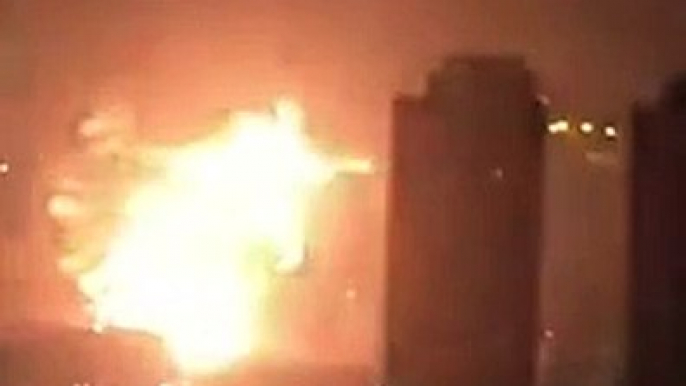 Insane new RealTime Footage of explosion in Tianjin, China