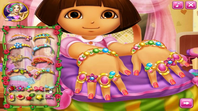 Dora the Explorer Game Dora Nails Spa (Let's Play Baby Games)