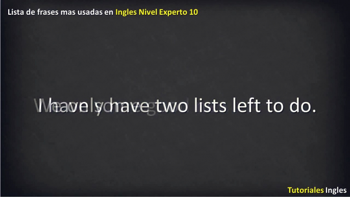 Lista de frases en inglés Experto leccion 10