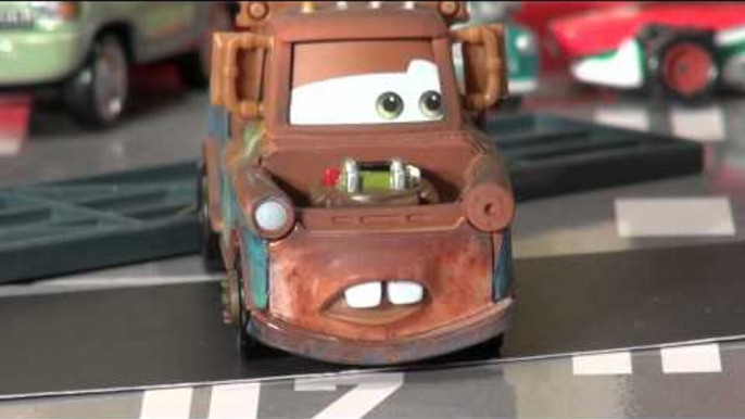 Pixar Cars2 Mater The Bomb and Lightning McQueen