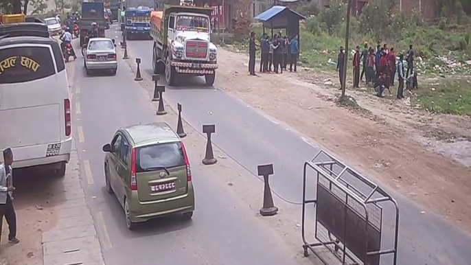 Nepal Earthquake - CCTV Footage from Jagati, Bhaktapur.  7.8 Magnitude. 25 April, 2015.