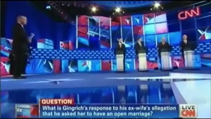 Newt Gingrich Attacks CNN's John King Over Open Marriage Question.
