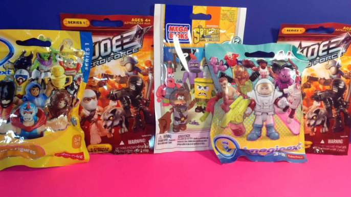 5 Blind Bags Opening w/ Spongebob Mega Bloks Chaser Imaginext Figures and GI Joe Micro Force!