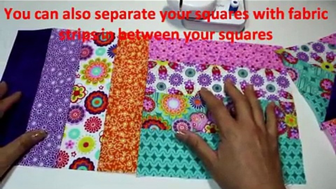 How to #Sew Quilt squares using Jelly Roll -Video One