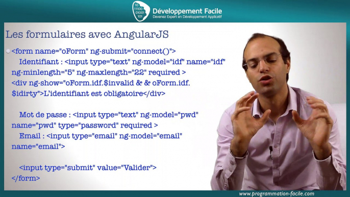 AngularJS les formulaires hmlt et la gestion facile des messages erreurs