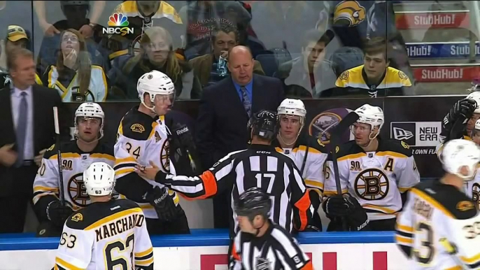 John Scott charging match penalty on Loui Eriksson Buffalo Sabres vs Boston Bruins 10/23/13 NHL