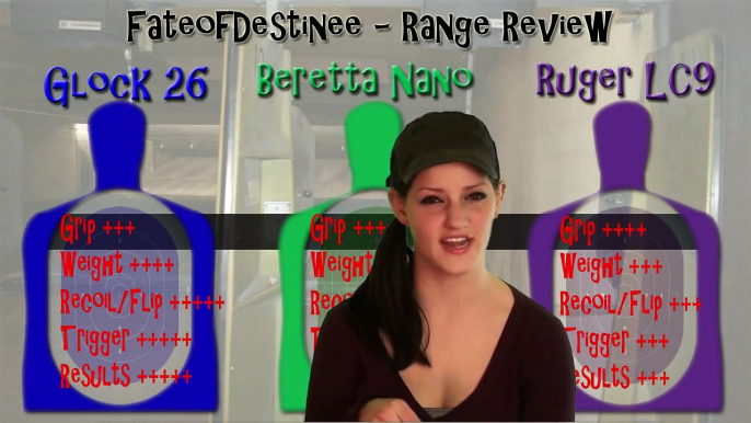 Beretta Nano Review vs Glock 26 vs Ruger LC9 Range Comparison Review - FateofDestinee