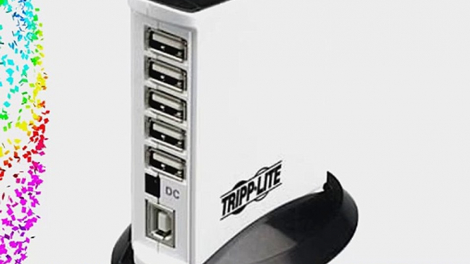 Tripp Lite 7-Port USB Upright Hub 4w x 2 1/2d x 1 1/4h White/Black Base