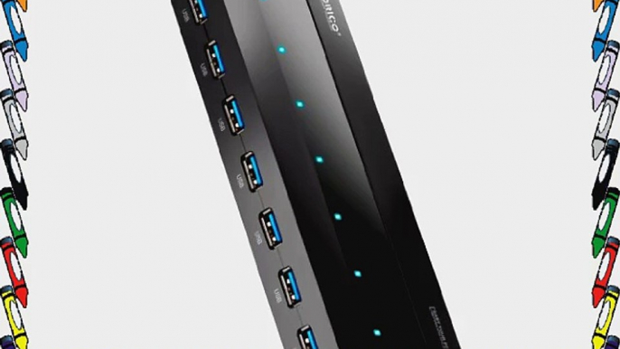 ORICO H727RK-U3-BK 7 Port USB3.0 HUB with Premium 12V/2.5A Power Adapter (Black)