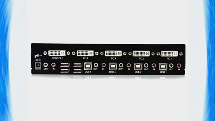 StarTech.com 4 Port DVI USB KVM Switch with Audio and USB 2.0 Hub (SV431DVIUA)