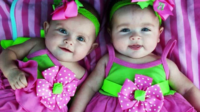 4 Month Old Baby Girl Twins. Just A Few Pics. Growing Up So Fast!