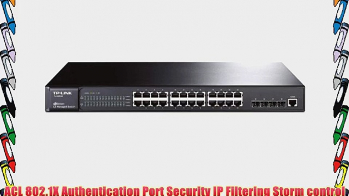 TP-LINK TL-SG5428 28-port Pure-Gigabit L2 Managed Switch 24 10/100/1000Mbps Ports 4 Gigabit