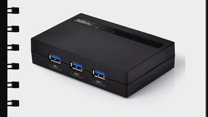 KDLINKS? Super Speed USB 3.0 5Gbps 4 Ports Hub w/ Power Adapter (VIA VL812 Chipset - USB 2.0