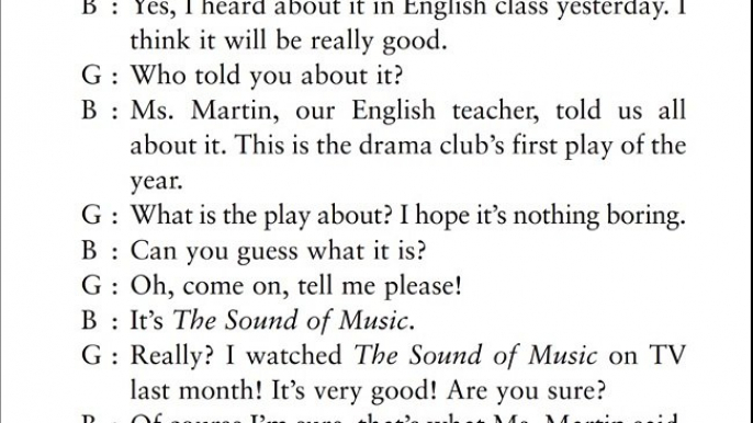 Listening Practice Through Dictation 1 - Unit 13 the school play  (Repeat 10 times)