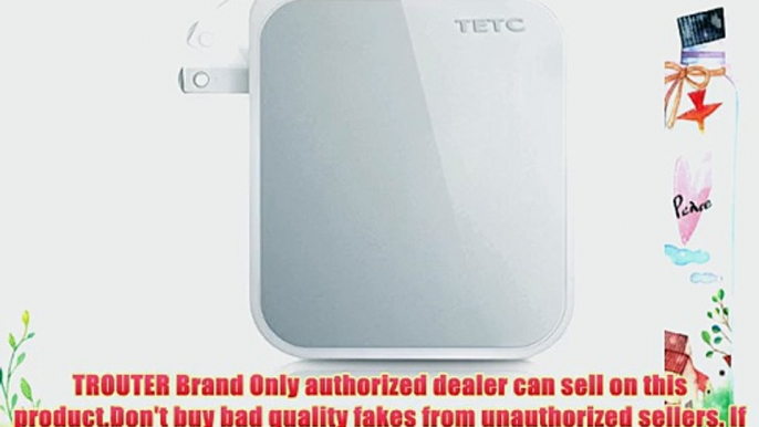 TROUTER 150Mbps Wireless N Mini Pocket Router Repeater Client 2 LAN Ports USB Port for Charging