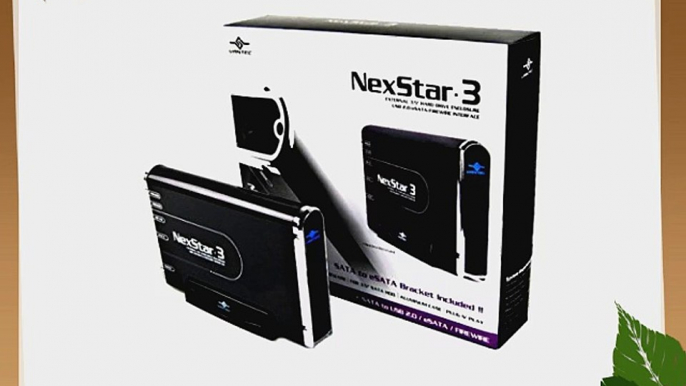 Vantec NexStar 3 NST-360UFS-BK 3.5-Inch SATA to USB 2.0/eSATA/1394a External Hard Drive Enclosure